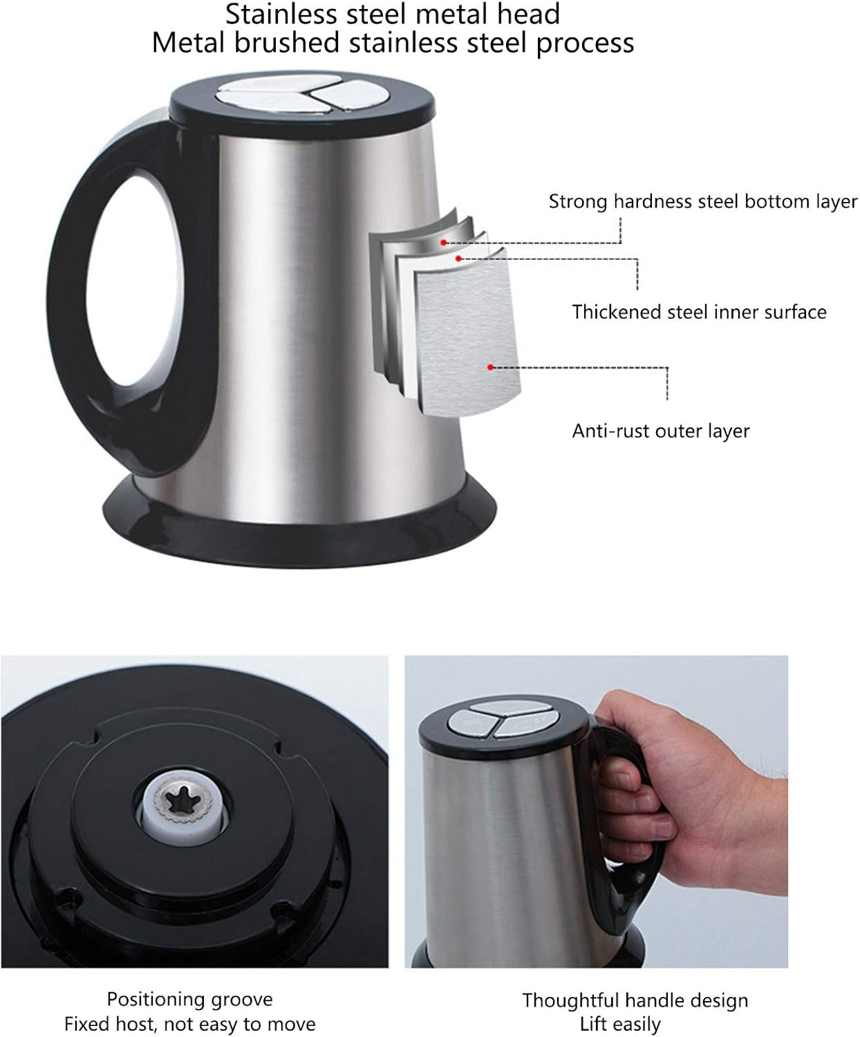 Electric Stainless Steel Meat Grinder – 2 Speed Food Processor with Vegetable & Garlic Mincer