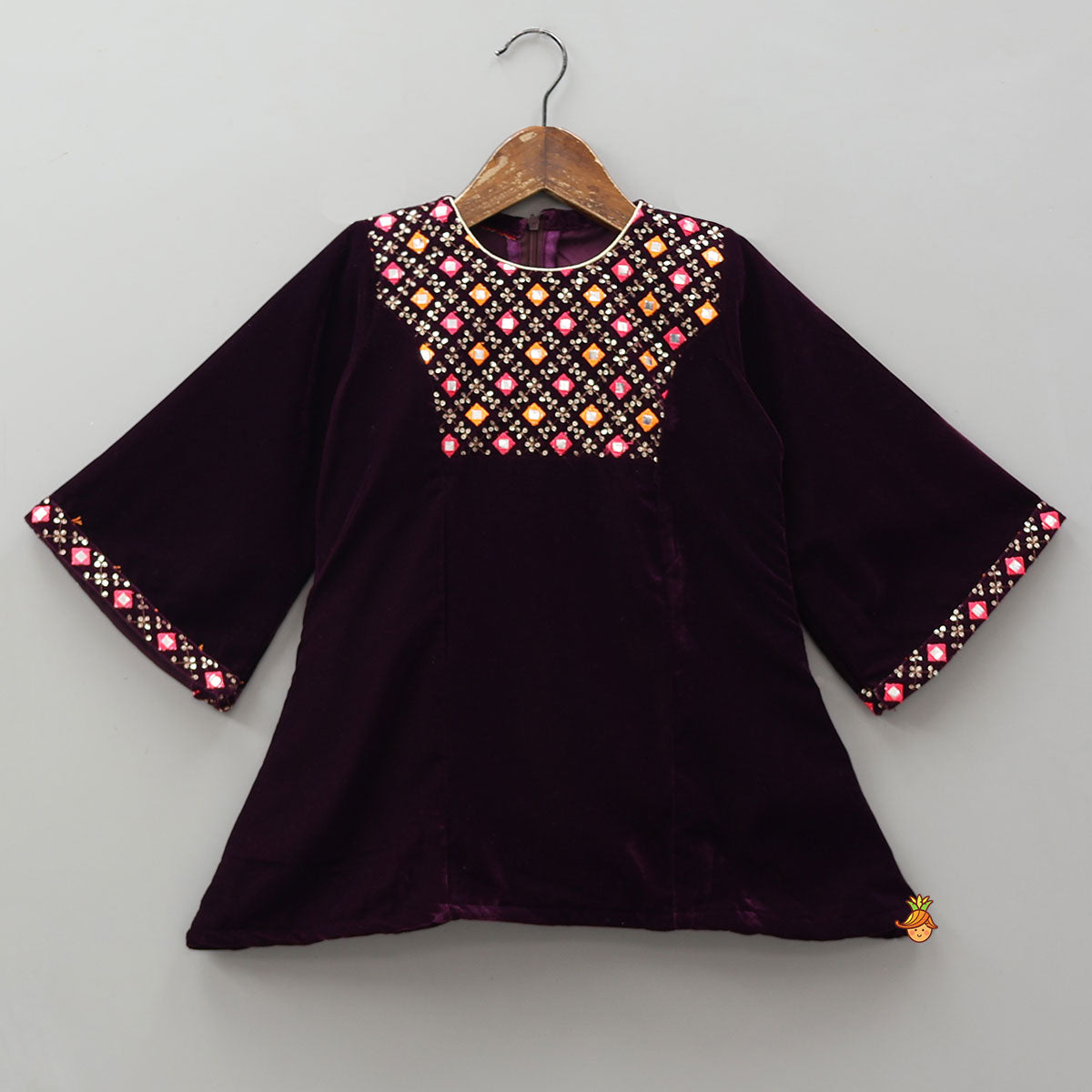 Stylish Velvet Kurti With Salwar And Dupatta
