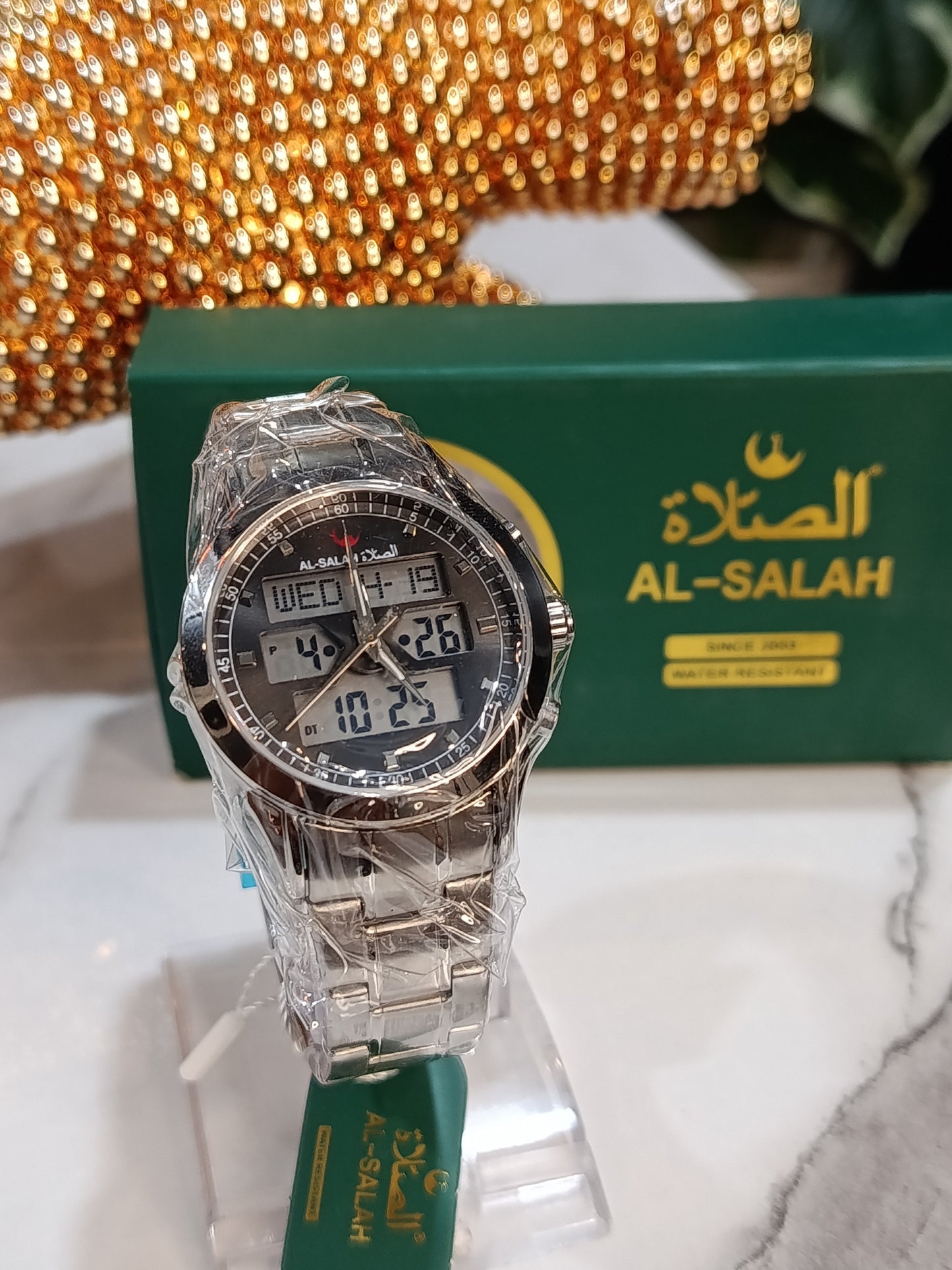 Al Salah 508 Silver Dual Time Men's Watch