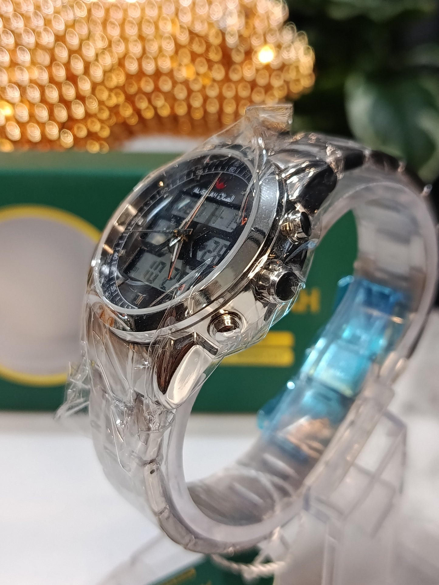 Al Salah 508 Silver Dual Time Men's Watch