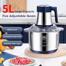 5L Electric Meat Grinder 304 Stainless Steel Food Processor