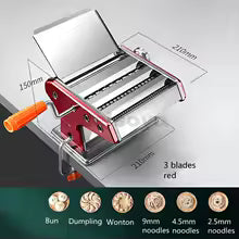 Family Size Manual Noodle Making Machine – Multifunction Dough Roller & Dumpling Wonton Skin Press