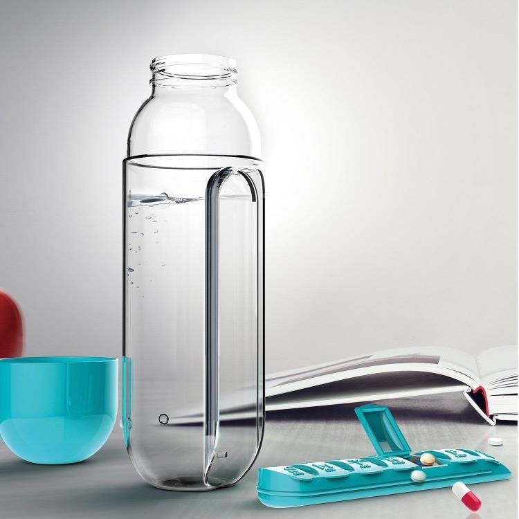 7 Grid Creative Water Bottle with Medicine Box